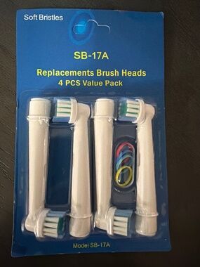 Electric Toothbrush Replacement Brush Heads Soft SB-17A | 4 Pack | New
